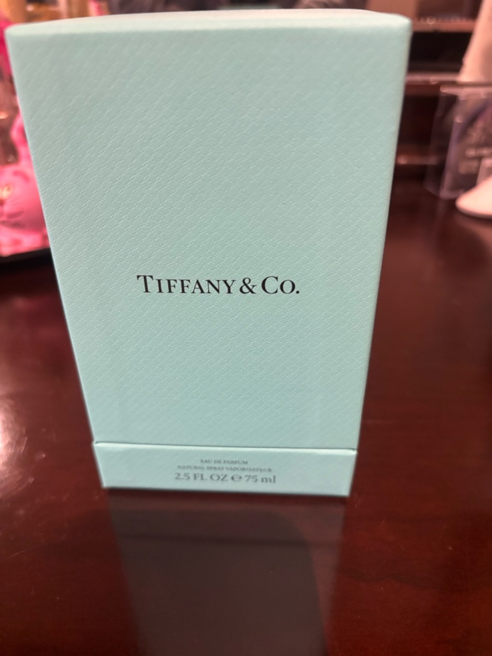 Tiffany & Co. Light Blue Crystal Perfume Bottle